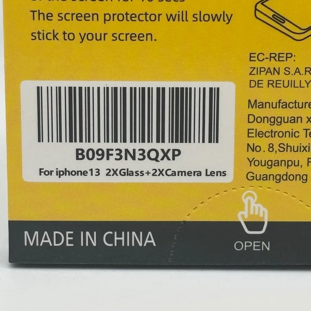 18 NIB NEW'C iPhone 13 Tempered Glass Screen Protector‎ 2X + 2X Camera Lens